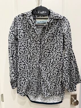 Tish Cox Floral Button-Front Blouse XS